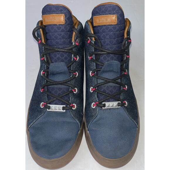 Nike Lebron James Sneakers Mens 11 Blue Fireberry Denim Lace Up‎ 716424-400 - Picture 9 of 9